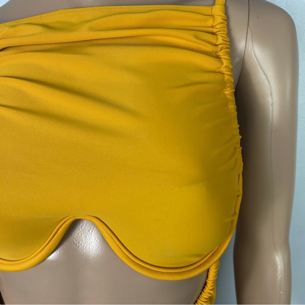 NEW ANDREA IYAMAH YELLOW ONE-PIECE SWIMSUIT - Picture 5 of 9
